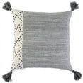 thumbnail image 2 of Ivory Gray Accent Stitch Color Block Throw Pillow, 2 of 5