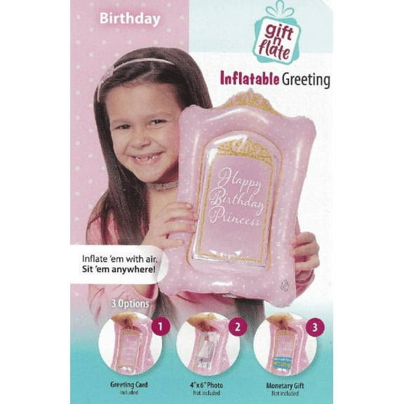 Gift-N-Flate Tiara Pink White Dots Inflatable Balloon Frame