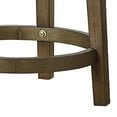 thumbnail image 3 of Benjara 25 Inch Counter Height Swivel Stool, Nailhead Trim, Leatherette Seat, Set of 2, Brown, 3 of 5