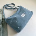 thumbnail image 7 of Women Large Capacity Shoulder Bag With Zipper Closure Polka Dot Crossbody Purse Adjustable Strap Shoulder Messenger Bag For Travel Shopping Work Daily Use (Light Blue), 7 of 7