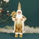 thumbnail image 4 of Standing Santa Claus Figurine Exquisite Aureate Coat Table Centerpiece Gift Christmas Santa Doll For Holiday New Year Collection Office , M 45cm dorado BLESIY estatuilla de santa de pie, 4 of 4