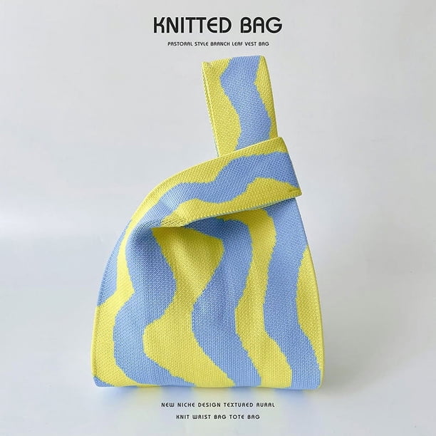 Bolso de hombro de punto corrugado con diseño de nicho, bolso de compras de gran capacidad que combina con todo con personalidad