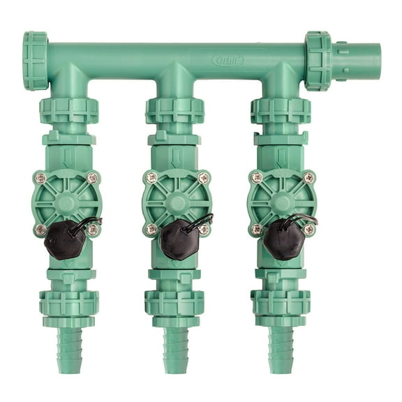 Orbit Pre-Assembled 3 Valve Irrigation Manifold System - Sprinkler Valves, 91207