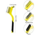 thumbnail image 2 of Brosse Métallique 7 Po en Acier Inoxydable Brosse à Rayures avec Poignée Courbée, 2 of 6