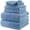 Blue, variant on Aqua 6 Piece Quick Dry Lint Free Microfiber Bath Towel Set