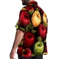 thumbnail image 3 of Fruit Men's Spread Collar Poplin Beach Shirts - Casual Printed Button Down Short Sleeve Summer Tops for Unisex, 3 of 6
