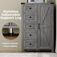 thumbnail image 2 of VVFLU Farmhouse 5 Drawer Dresser Storage Cabinet Chest of Drawer for Bedroom, 48" Tall Grey Wood, 2 of 6