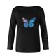thumbnail image 3 of Camiseta de manga larga con cuello en V para mujer a la moda, blusa suelta con estampado de Navidad para otoño Pompotops  FGAJ14903, 3 of 4