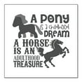 thumbnail image 1 of DistinctInk Custom Bumper Sticker - 8" x 8" Decorative Decal - White Background - Pony Childhood Dream, Horse Adult Treasure, 1 of 2