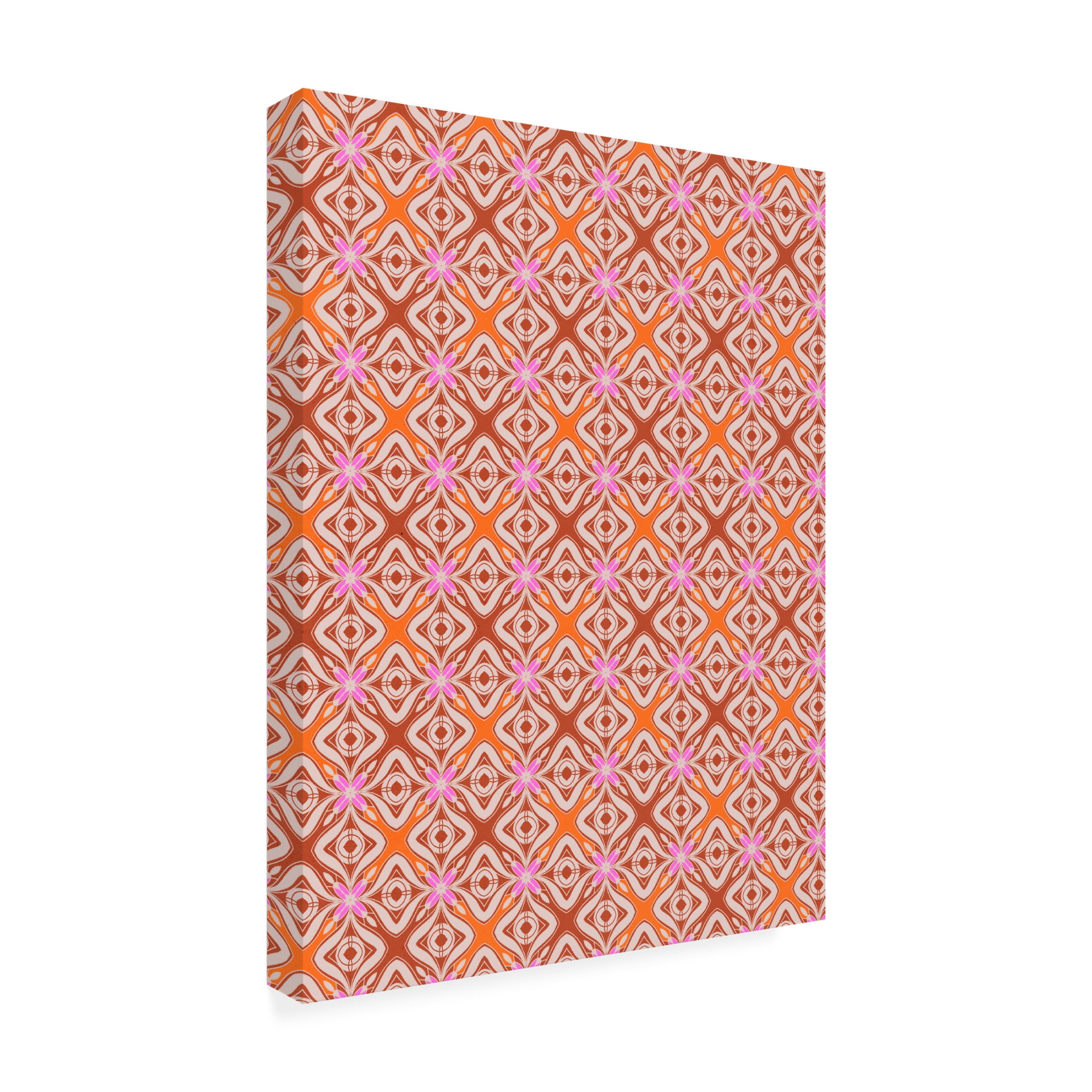Canvas Wall Art - Treechild '1970 Tile Pattern' Wall Art for Living Room, Bedroom, or Office D?cor by Trademark Fine Art - 24 x 32 Inches