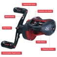 thumbnail image 4 of Moulinet de Pêche Baitcast à Haute Vitesse 8.1:1 Rapport de Démultiplication 19+1 Roulements à Billes Moulinet de Pêche Baitcasting Équipement Baitcaster, 4 of 7