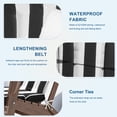 thumbnail image 4 of Adirondack Chair Cushion Thin Waterproof Anti-Slip with Straps, Weather-Resistant Indoor Outdoor Patio Seat Pad,Black and white stripes,1PCS, 4 of 7