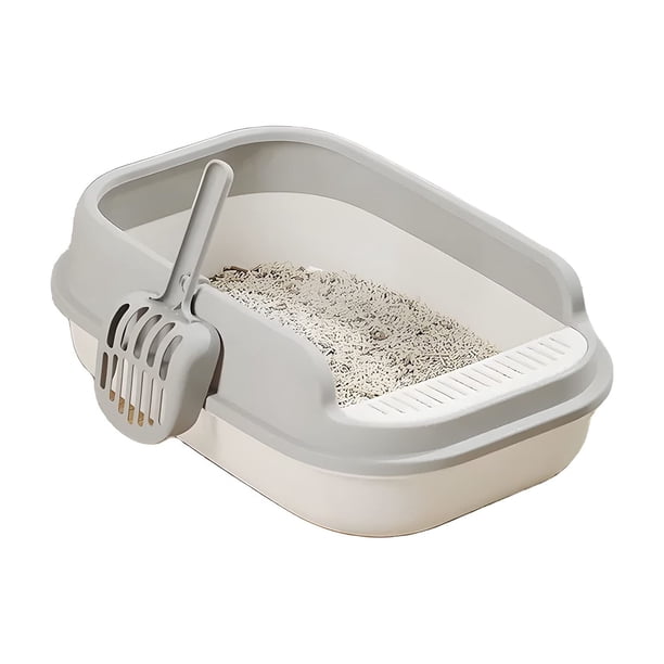 Arenero Grande para Gato con Extensión Y Pala Limpiadora 52x36x16cm