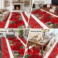 thumbnail image 5 of Red Roses Area Rugs 8'x10', Small Throw Rugs for Living Room Patio, Valentine's Day Romantic Flowers Green Leaf Stripes Indoor Outdoor Rug Non-Slip Low Pile Carpet Runner Reversible Floor Mats, 5 of 8