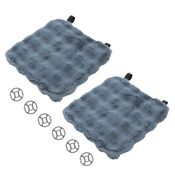 Funda de Asiento Inferior para Coche Única Bargains Gris Algodón Cuadrícula Universal para Coche SUV Camión 2 Pcs