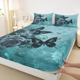 thumbnail image 6 of Manfei Romantic Rose Flower Full Size Sheets, Cartoon Butterfly Animal Bed Sheets, Valentines Day Sheet Sets, Super Cozy Room Decor, 4-Piece, 6 of 7