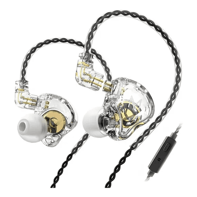 Audífonos In-ear Trn Mt1 Blanco Transparente,con Micrófono Malubero Malu1480