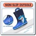 thumbnail image 4 of EUXTERPA Toddler Rain Boots for Boys Waterproof Kids Shark Rubber Boots with Easy On Handles Big Kid Size 3, 4 of 6