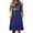 Navy Dress for Women, variant on Women's Printed Strap Mini Dress Pull On Soft Daily Wear Decorative Pattern Ruffled Hem Comfortable Lightweight Design Navy S