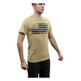 thumbnail image 2 of Rothco Thin Blue Line T-Shirt, Desert Sand w/ Black Flag, 2 of 3
