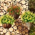 thumbnail image 7 of Spencer 8 Bundles Artificial Fake Flowers UV Resistant No Fade Boxwood Outdoor Faux Plastic Plants for Garden Patio Porch Window Decor, 7 of 7