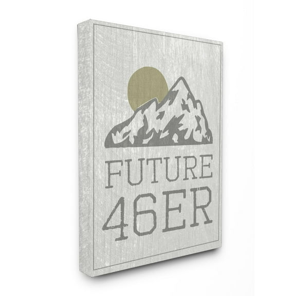 Stupell  Future 46er Hiking Adirondacks Stretched Canvas Wall Art 16 x 20