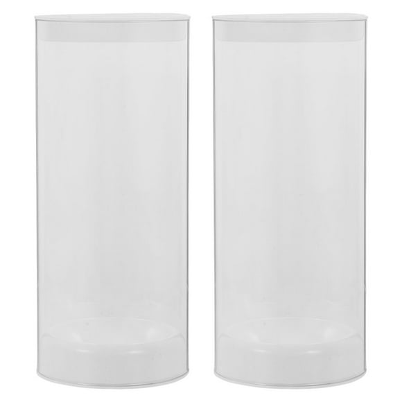 KAKOWELY 2 Pcs Boîte de Rangement Transparente pour Volants de Badminton Tube de Volants en Plastique Contenant de Rangement Support en Plastique pour Usage Extérieur6.1"X2.6"X2.6"