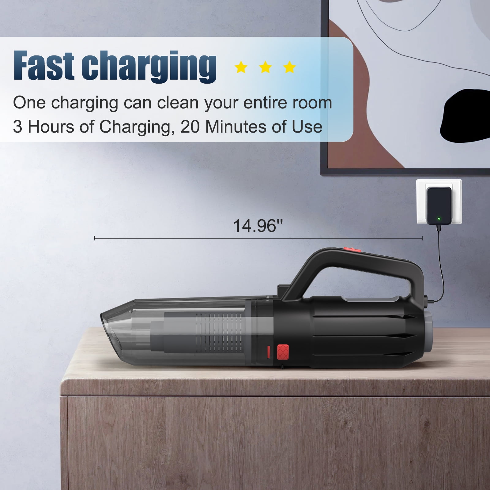 ATUPEN Car Vacuum Cleaner, 9000 PA Handheld Vacuum Cordless Car Dusters Home Office Sofa Pet Hair