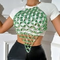 thumbnail image 5 of Women Blouse, Women's Open Back Diamond Body Top Backless Halter Shirt Club Top, 5 of 7