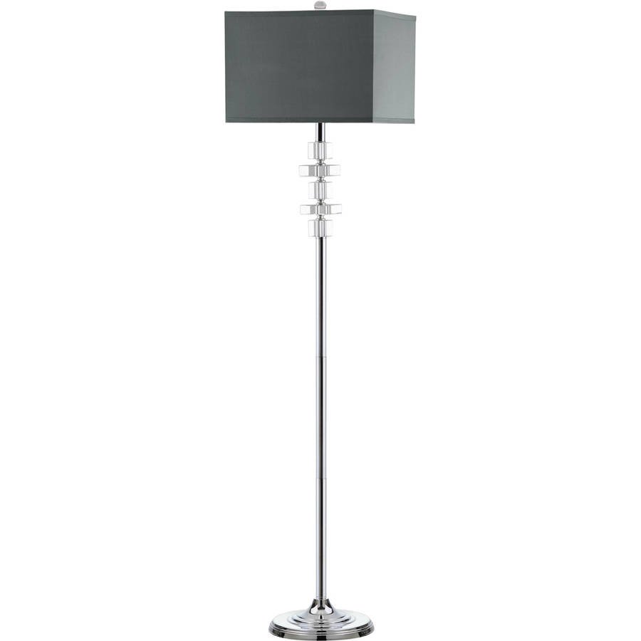 Safavieh Times Square 60.5" Floor Lamp, Grey Shade with Clear Accent