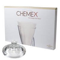 Chemex Glass Coffee Maker Cover and 100 Count Bonded Half Circle Coffee Filters