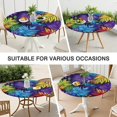 thumbnail image 7 of Colorful Leaf Pattern Round Fitted Tablecloth with Elastic Edge,Dining Table Cover Waterproof,Outdoor Round Tablecloth for Camping,Dining,Indoor and Outdoor, 7 of 7