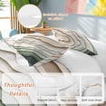 thumbnail image 2 of 3 Piece Sage Green Ombre Duvet Cover Set Queen Size, Microfiber Comforter/Quilt Cover with Corner Ties and 2 Pillowcases, Modern Abstract Geometric Art All Season Soft Bedding with Zipper Closure, 2 of 8