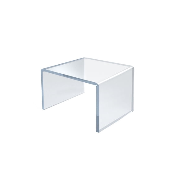 Clear Acrylic Riser Pedestal Display 3.5"W x 3.5"D x 3.5"H, 4-Pack