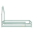 thumbnail image 6 of ARCTICSCORPION Montessori Kids Twin Size House-Shaped Headboard Wood Standard Beds, Light Green, 6 of 7
