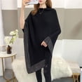 thumbnail image 4 of Jumpingount Mujeres invierno otoño capa elegante a prueba de viento térmico cálido mantenimiento reemplazo Casual Color sólido Oficina compras capa Accesorios de disfraces Negro METRO Jumpingount AP013565-07, 4 of 6