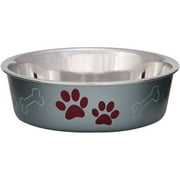 Loving Pets Bella Medium Bowl, Blueberry Metallic