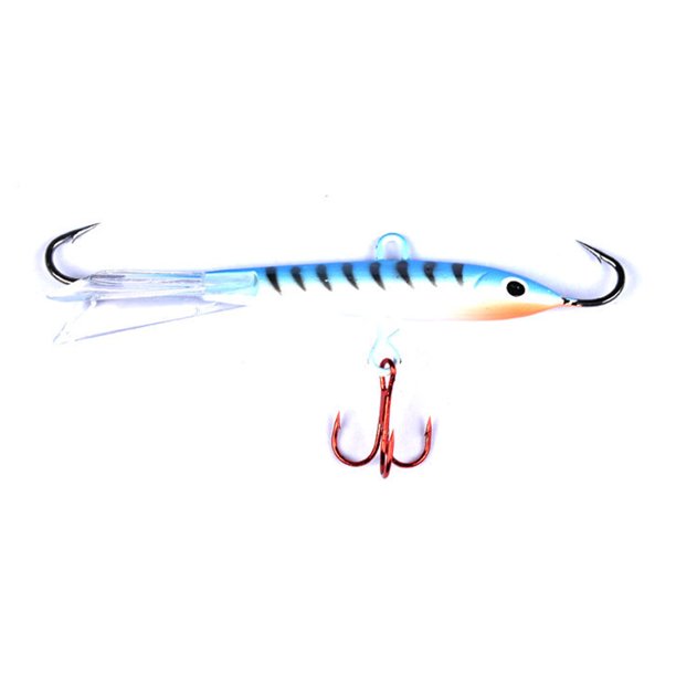 Señuelos Pesca 83mm/18g Anzuelo Triple Señuelos Pesca en Hielo Aparejos Pesca (azul)