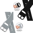 thumbnail image 1 of 2 piezas de correa deportiva compatible con correas de Apple Watch de 38 mm, 40 mm, 41 mm, 42 mm, 44 mm y 45 mm, correa de repuesto de pulsera de silicona suave con cierre clásico para I, 1 of 5