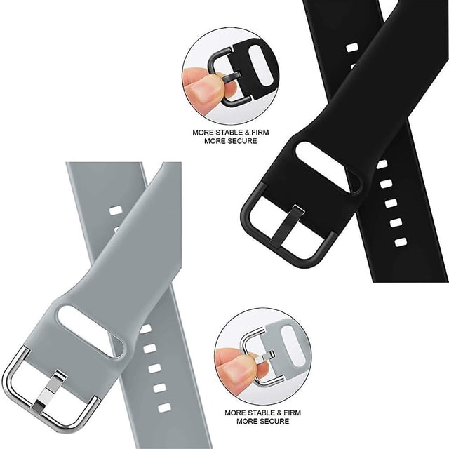 2 correas deportivas compatibles con Apple Watch de 42 mm, 44 mm y 45 mm, correa de repuesto de silicona suave con cierre clásico para Iwatch Series SE 7