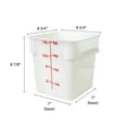 thumbnail image 2 of Excellante 8 quart plastic square food storage containers - white, NSF certified, comes in each, 2 of 2