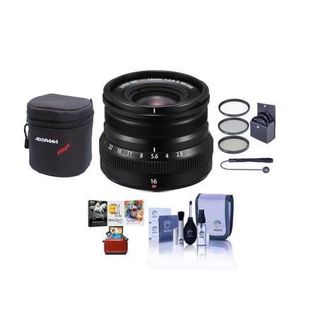 UPC: 0192223108714 | XF 16mm f/2.8 R WR Lens  Black  Bundle with ProOptic 49mm Filter Kit  Lens Case  Cleaning Kit  Lens Cap Tether  Mac Software Package