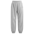 thumbnail image 6 of DYTTDG Women's High Waist Jogger Sweatpants, Solid Color Loose Casual Long Pants with Elastic Cuffs & Side Pockets for Loungewear, 6 of 7