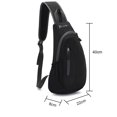 thumbnail image 1 of JUNLETU Bolso de pecho casual Bolsa de cinturón de teléfono de bandolera de hombro grande (Negro) Ehuebsd Para estrenar, 1 of 8