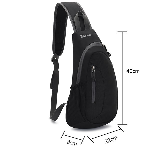 JUNLETU Bolso de pecho casual Bolsa de cinturón de teléfono de bandolera de hombro grande (Negro) Ehuebsd Para estrenar