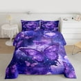 thumbnail image 2 of Homewish Chic Butterfly Bedding Comforter Set,Galaxy Starry Sky Twin Comforter Sets,Dreamy Purple Bedding Set For Girls,Microfiber Bedroom Decor Reversible,2pcs, 2 of 8