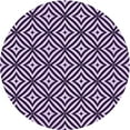 thumbnail image 1 of Ahgly Company Machine Washable Indoor Round Transitional Dark Purple Area Rugs, 8' Round, 1 of 7