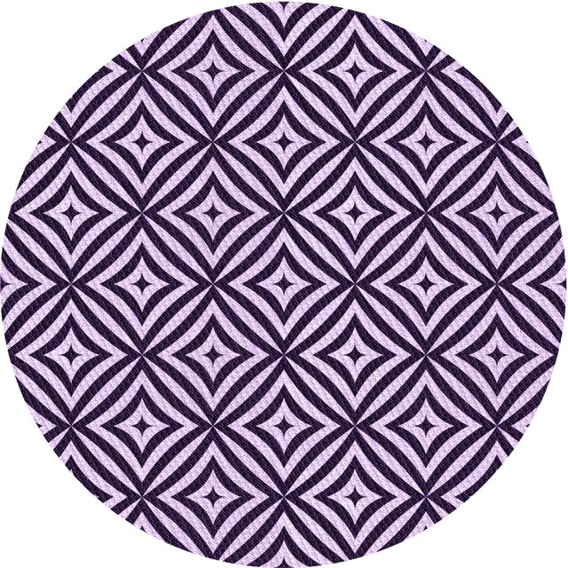 Ahgly Company Tapis Rond Lavable en Machine Intérieur Transitionnel Violet Foncé, 6 Pieds Rond