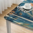 thumbnail image 5 of WYYP Mountain Lake Sunset Square Tablecloth Full Width Single-Sided Printing 100% Polyester Fiber 36*36, 5 of 8