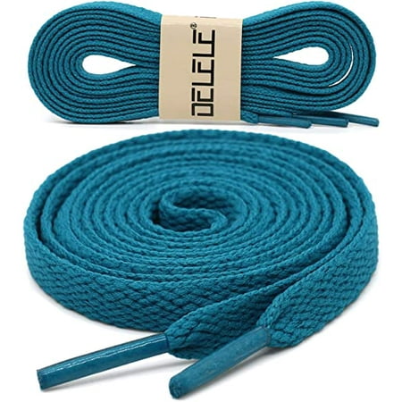 

2 Pairs of Flat Shoe Laces Suitable for Skateboard Shoes and Sports Shoes 62.99 Inch（Lake Blue）